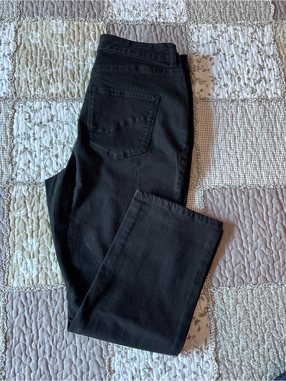 Women’s Denver Hayes Black Straight Leg Hanna High Rise Jeans Size 10 Petite